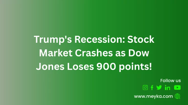 Trump's Recession Stock Market Crashes as Dow Jones Loses 900 points