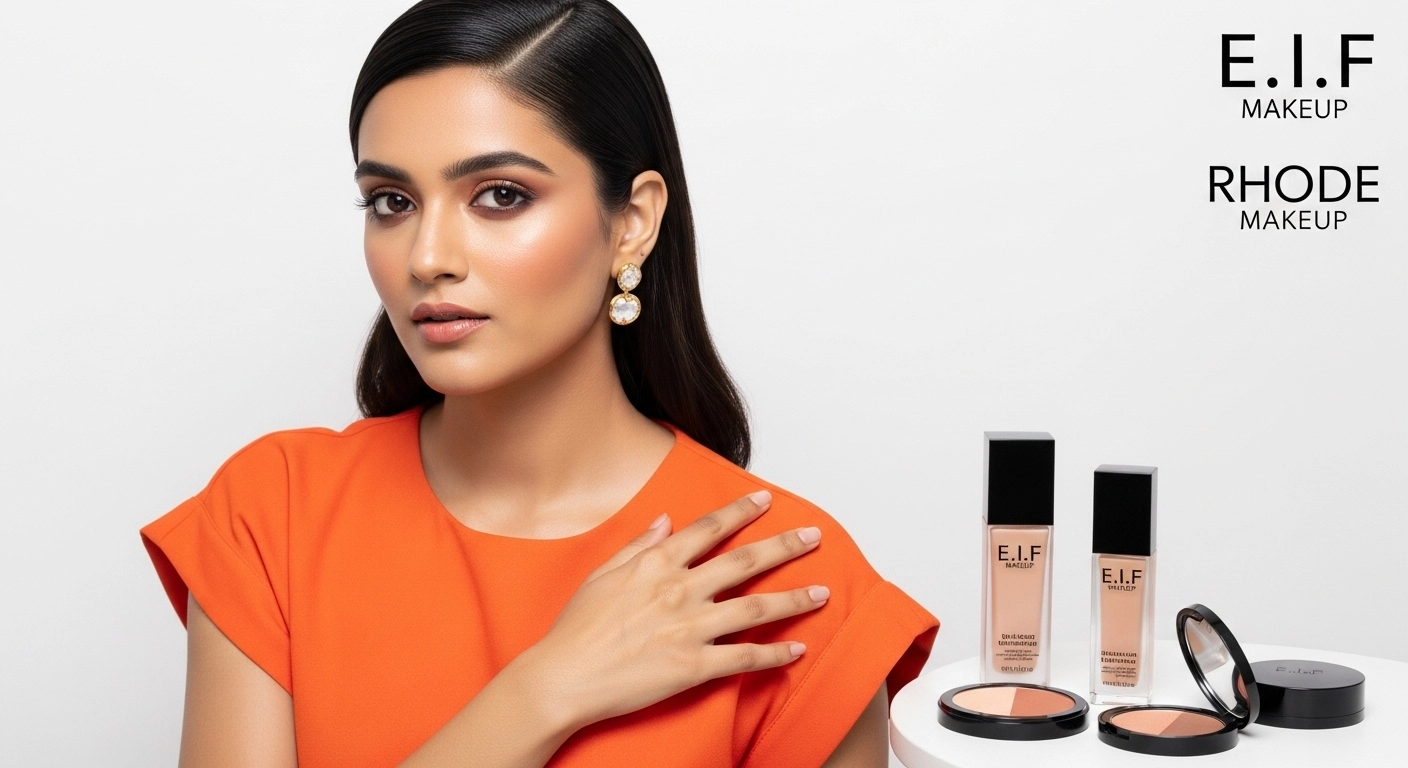 E.l.f makeup and Rhode cosmetics skin