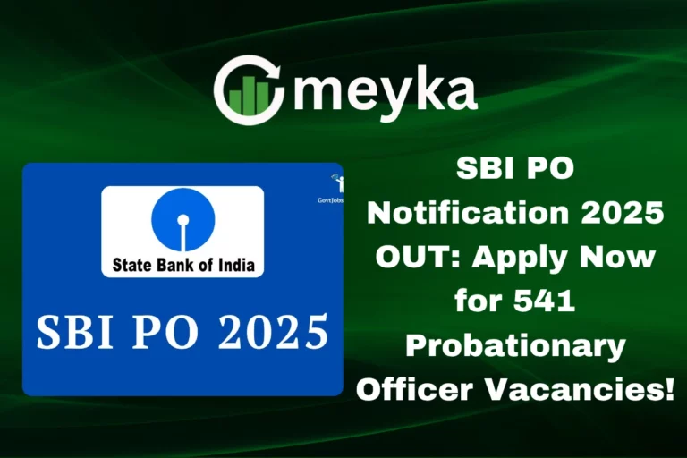 SBI PO Notification 2025