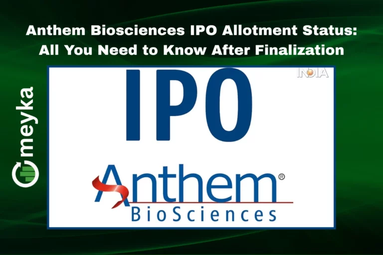 Investor checking Anthem Biosciences IPO allotment status on mobile