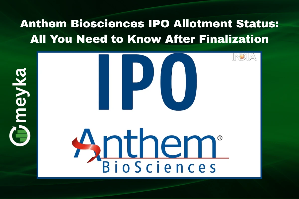 Investor checking Anthem Biosciences IPO allotment status on mobile