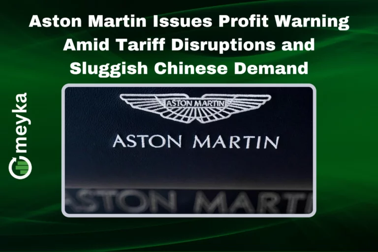 Aston Martin luxury car showroom as shares fall following a profit warning