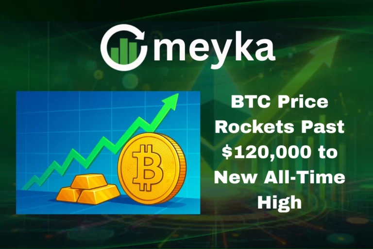 Bitcoin chart showing BTC Price hitting $120,000 all-time high