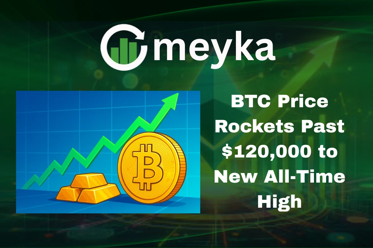 Bitcoin chart showing BTC Price hitting $120,000 all-time high