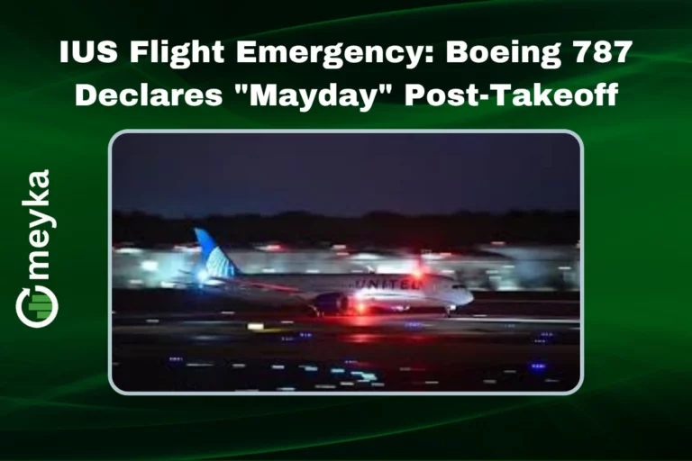Boeing 787 Dreamliner aircraft on runway with emergency vehicles nearby after engine issue