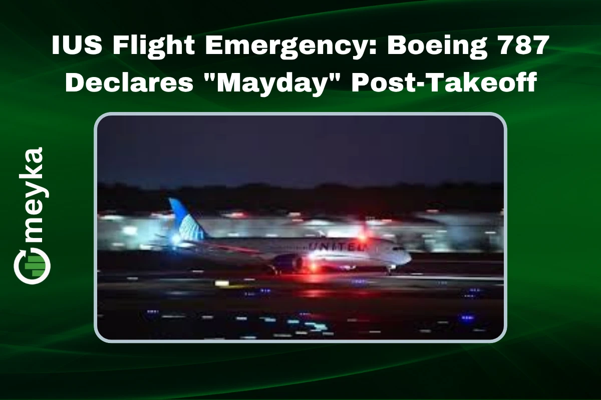 Boeing 787 Dreamliner aircraft on runway with emergency vehicles nearby after engine issue