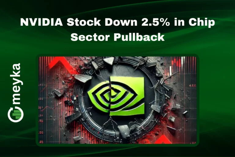 Nvidia stock chart showing 2.5% drop amid chip sector pullback