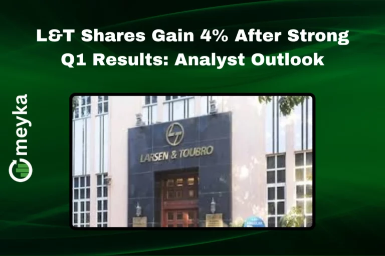 Investors tracking L&T share price rise on a screen following strong Q1 results
