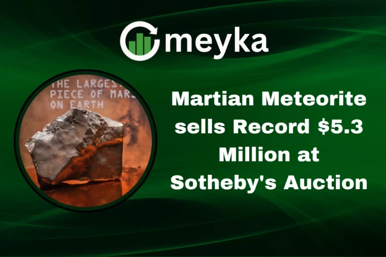 Martian meteorite on display at Sotheby’s before record auction sale