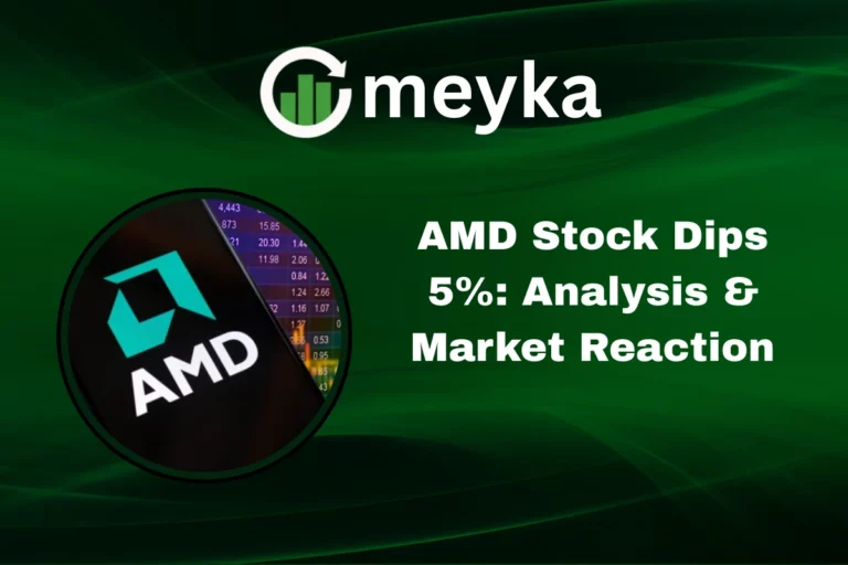 AMD stock chart showing a sharp 5 percent decline after earnings report