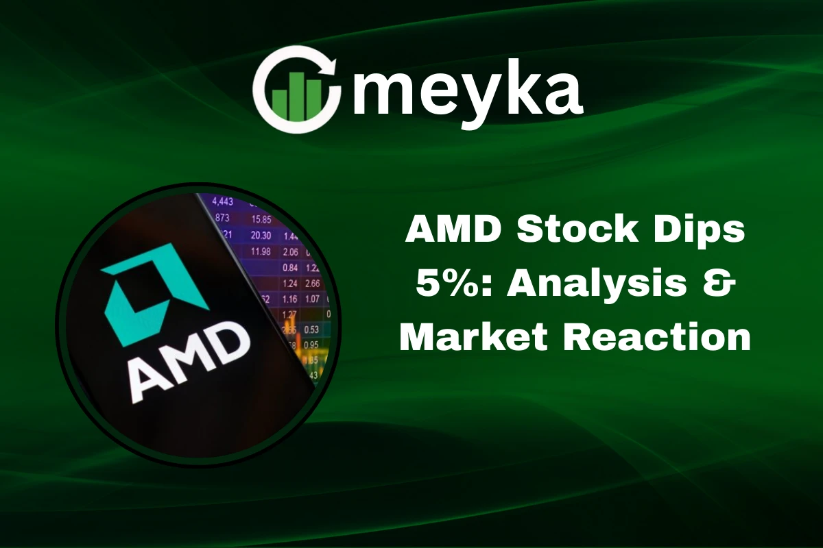 AMD stock chart showing a sharp 5 percent decline after earnings report