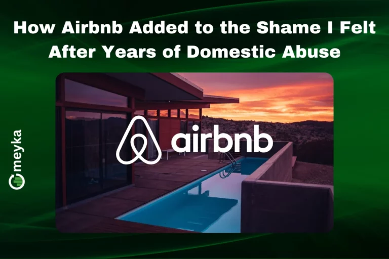 Airbnb logo on a smartphone screen with blurred background symbolising privacy concerns