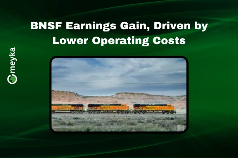 BNSF freight train on railroad track under clear sky