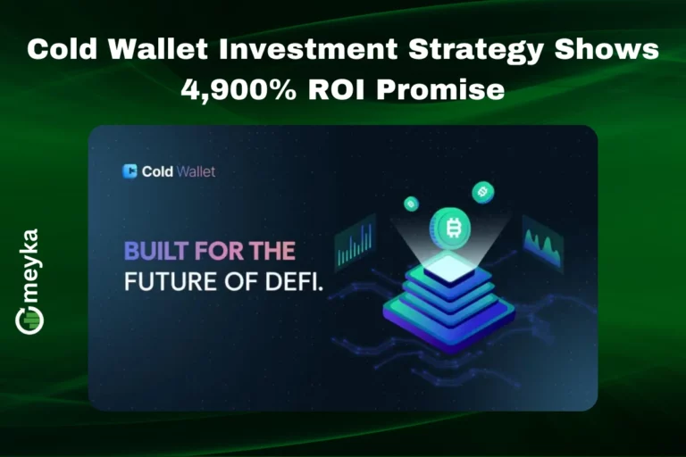 Cold Wallet investment strategy showing 4,900 percent ROI promise with digital crypto security concept