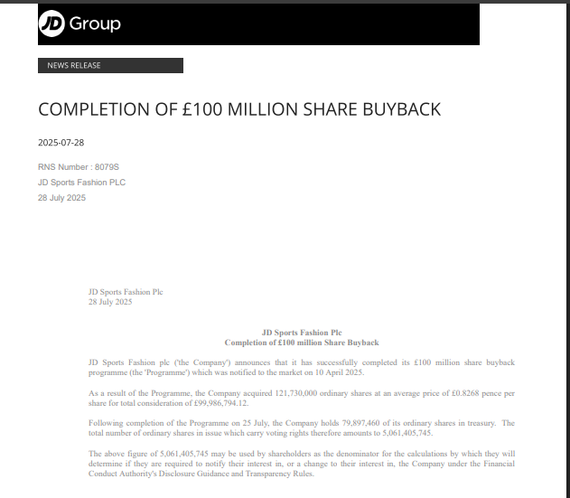 JD Announces Buy Back Shares
