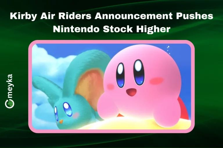 Kirby Air Riders Nintendo Direct announcement pushing Nintendo stock higher