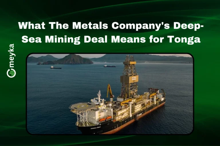 Tonga deep-sea mining vessel exploring ocean floor