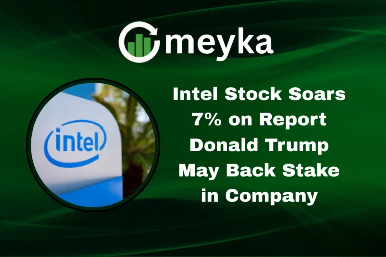 Donald Trump and Intel logo symbolizing potential investment impact on stock prices