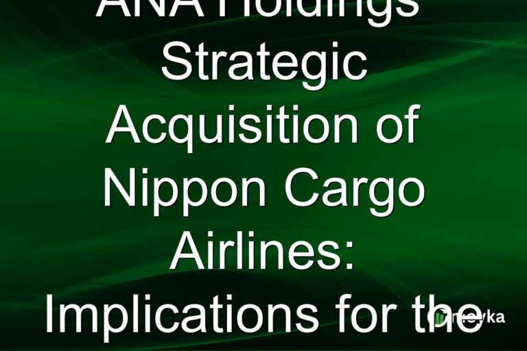 ANA Holdings' Strategic Acquisition of Nippon Cargo Airlines: Implications for the Air Freight Industry