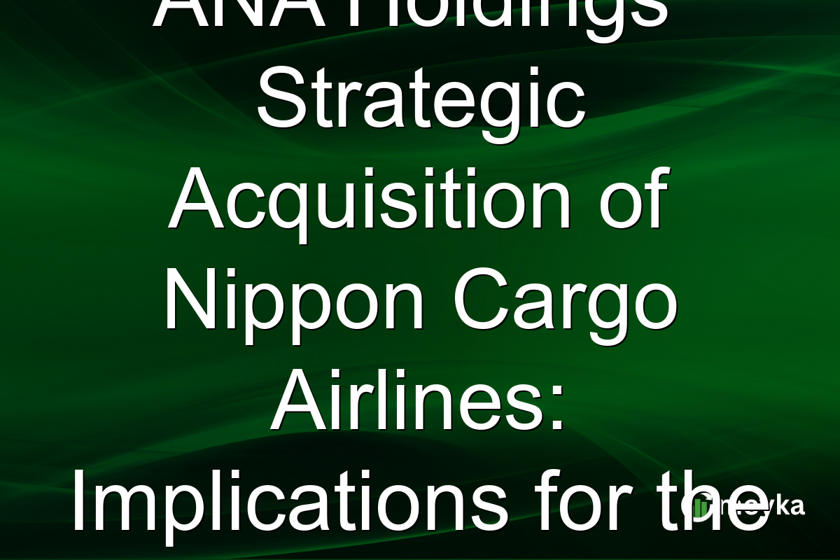 ANA Holdings' Strategic Acquisition of Nippon Cargo Airlines: Implications for the Air Freight Industry