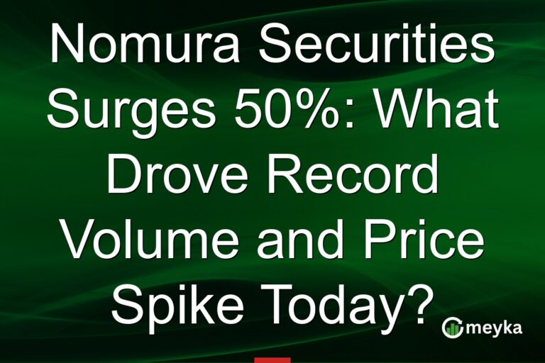 Nomura Securities Surges 50%: What Drove Record Volume and Price Spike Today?