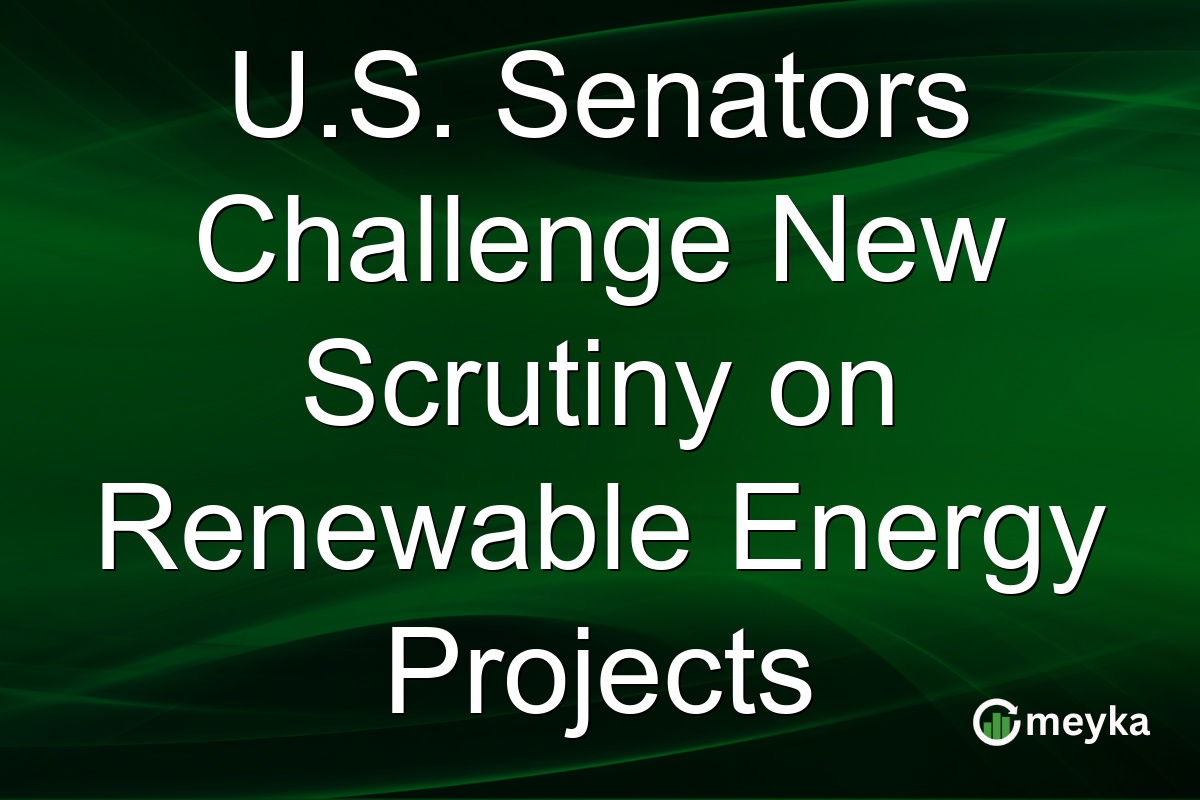 U.S. Senators Challenge New Scrutiny on Renewable Energy Projects