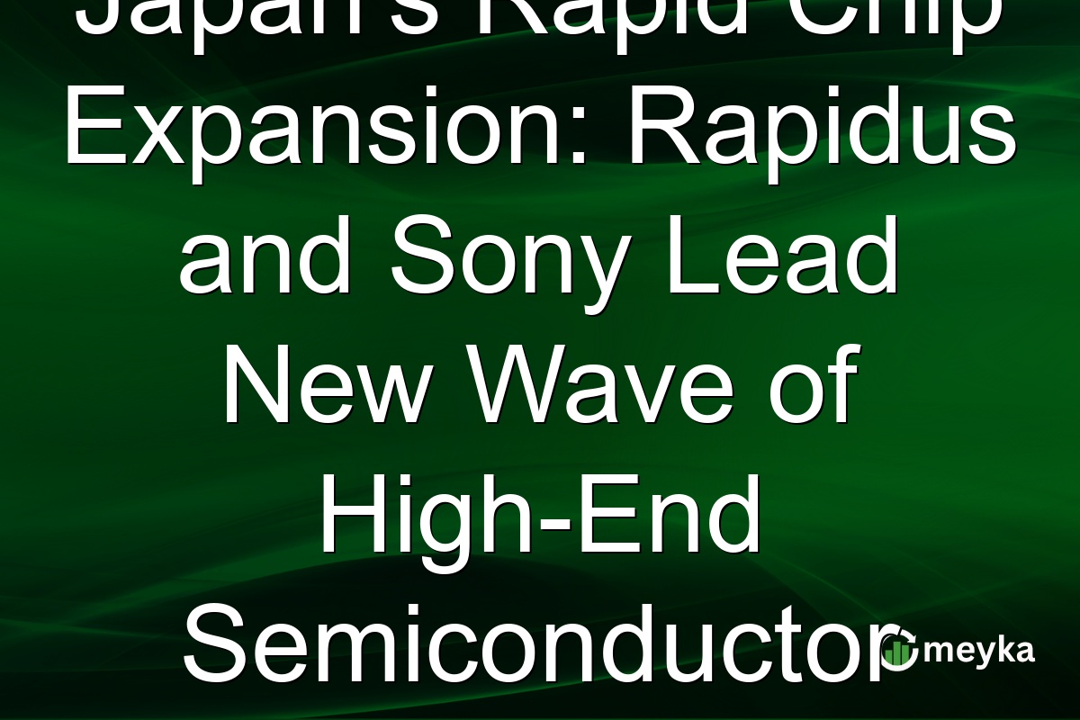 Japan's Rapid Chip Expansion: Rapidus and Sony Lead New Wave of High-End Semiconductor Plants