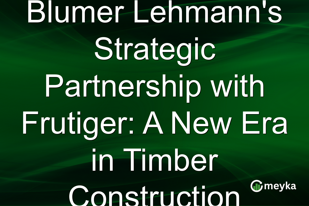 Blumer Lehmann's Strategic Partnership with Frutiger: A New Era in Timber Construction