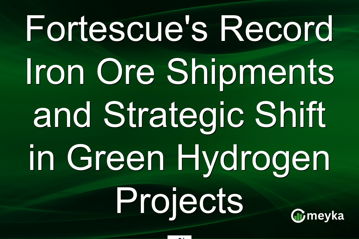 Fortescue's Record Iron Ore Shipments and Strategic Shift in Green Hydrogen Projects