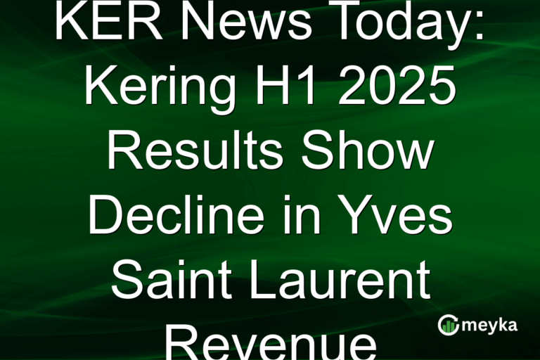 KER News Today: Kering H1 2025 Results Show Decline in Yves Saint Laurent Revenue