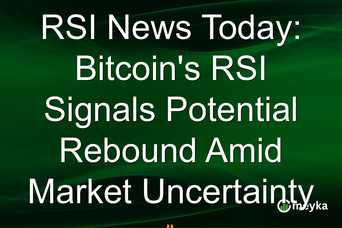 RSI News Today: Bitcoin's RSI Signals Potential Rebound Amid Market Uncertainty