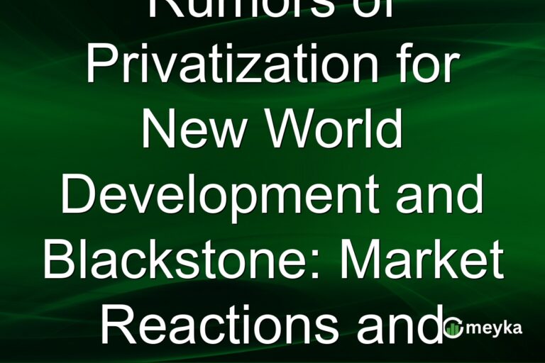 Rumors of Privatization for New World Development and Blackstone: Market Reactions and Future Prospects