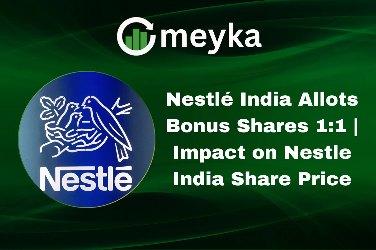 Nestle India Share Price chart showing impact of 1:1 bonus share allotment