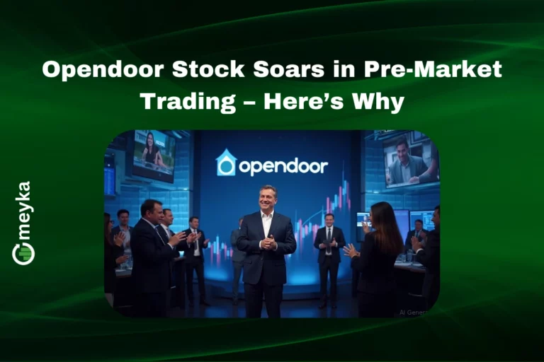 Opendoor stock chart showing pre-market surge with trading activity