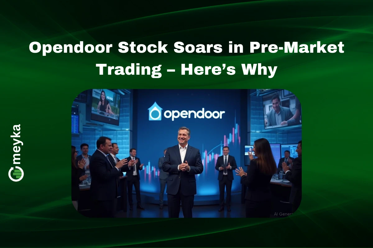 Opendoor stock chart showing pre-market surge with trading activity