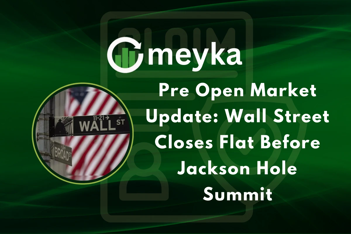 Pre open market charts showing Dow Jones, S&P 500, and Nasdaq ahead of Jackson Hole Summit