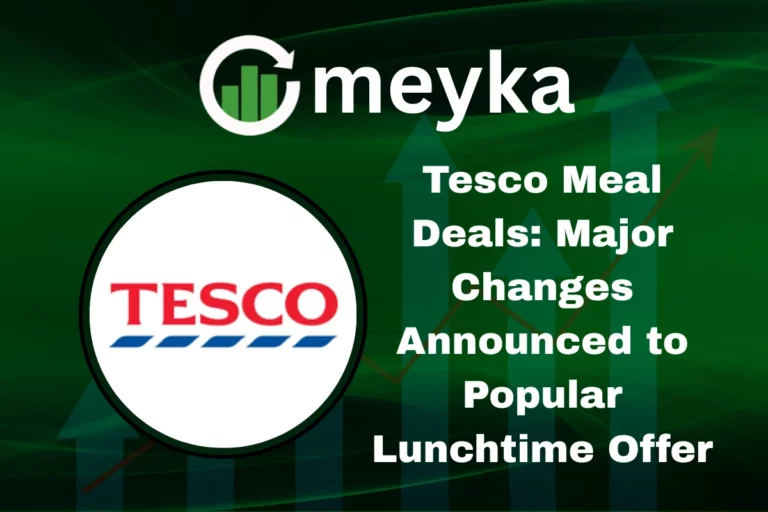 A Tesco meal deal including a sandwich, crisps, and a soft drink on a supermarket shelf.