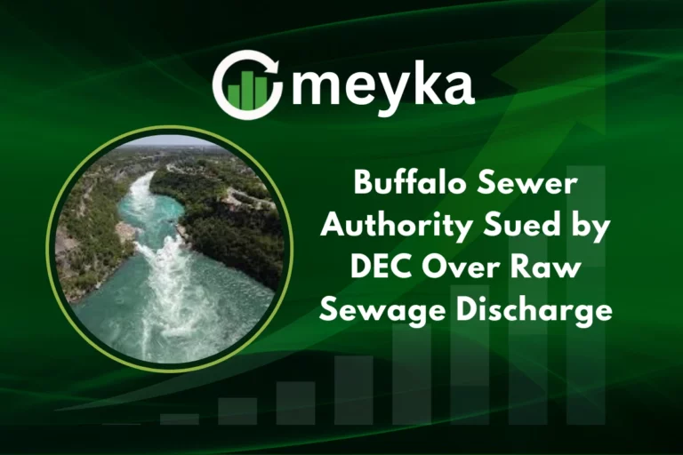Aerial view of Buffalo waterways near the Buffalo Sewer Authority facing sewage discharge lawsuit