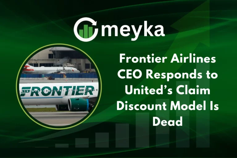 Frontier Airlines CEO Barry Biffle speaking at a travel industry event in response to United Airlines’ claims about the discount model.