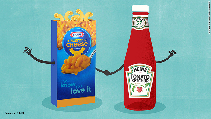 CNN Source: Kraft Heinz formed in 2015 from Kraft and Heinz to become a global food company.