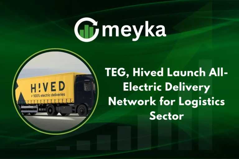 TEG and HIVED electric delivery vans parked at a logistics hub in the UK.