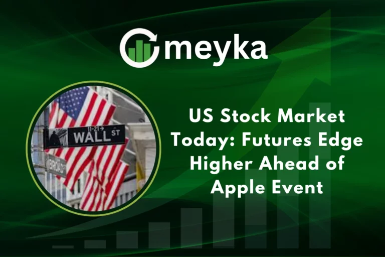 US Stock market chart showing gains and trends in major indexes