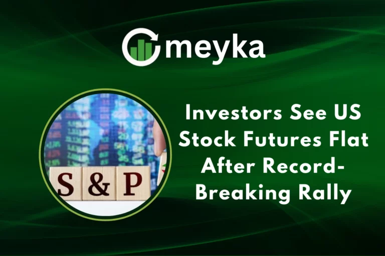 Traders watch market screens as US Stock Futures remain flat after record highs.