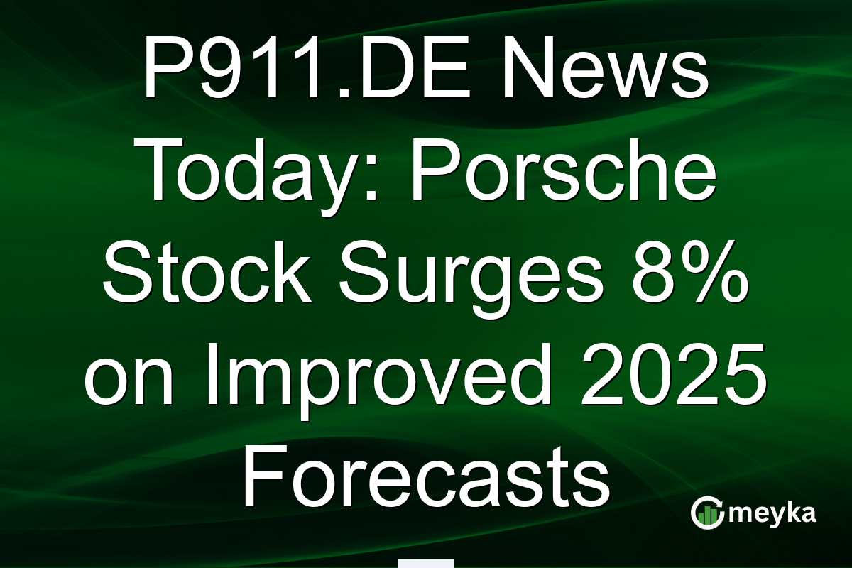 P911.DE News Today: Porsche Stock Surges 8% on Improved 2025 Forecasts