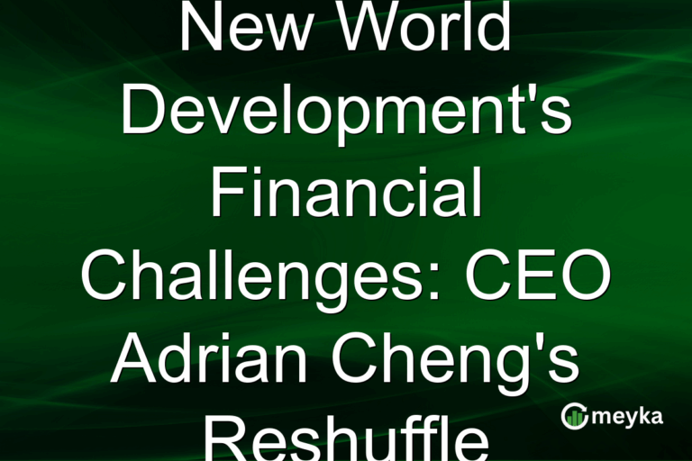 New World Development's Financial Challenges: CEO Adrian Cheng's Reshuffle