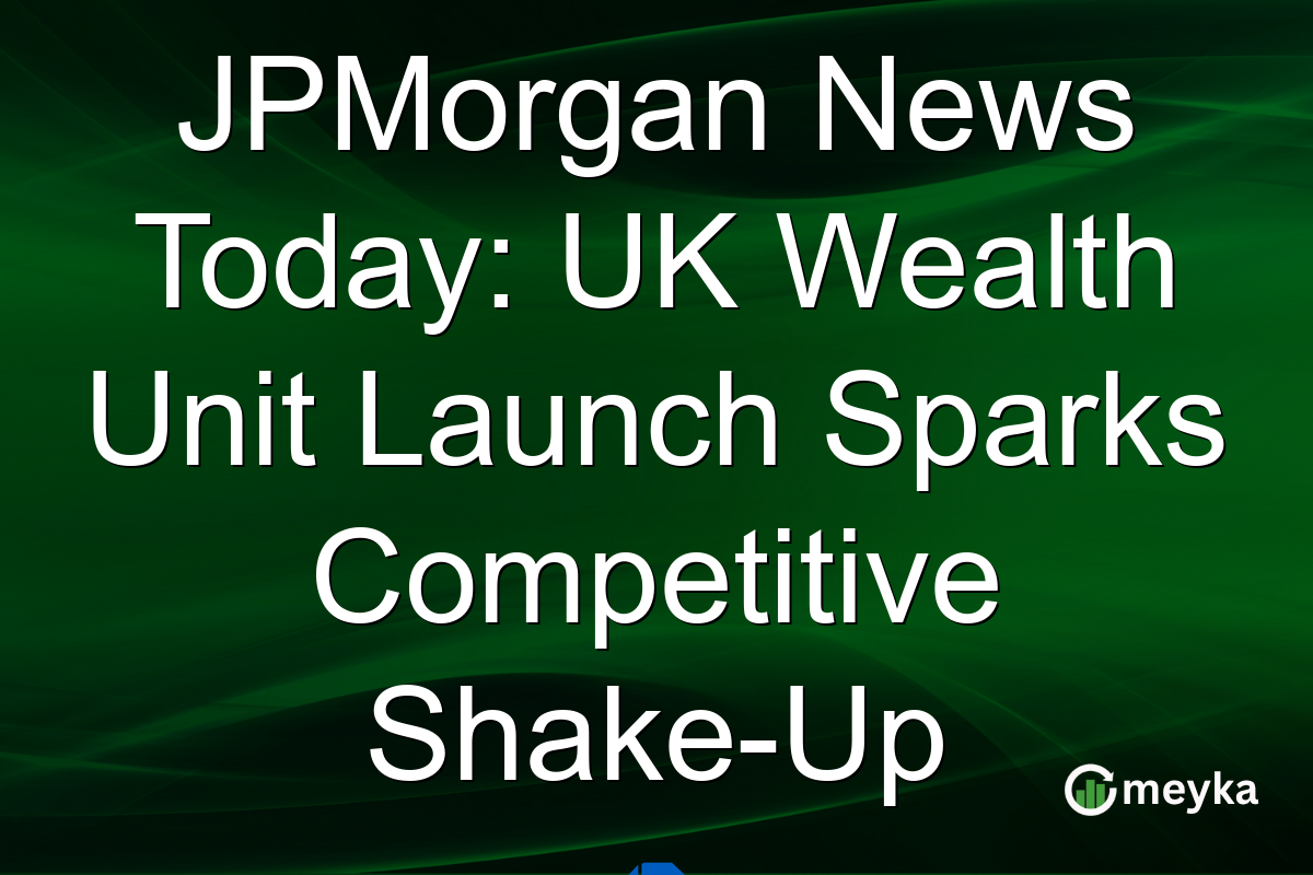 JPMorgan News Today: UK Wealth Unit Launch Sparks Competitive Shake-Up