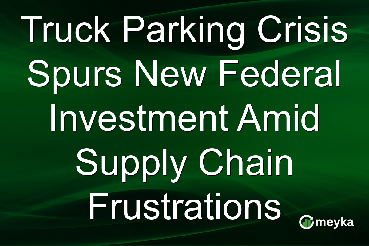 Truck Parking Crisis Spurs New Federal Investment Amid Supply Chain Frustrations