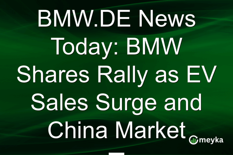 BMW.DE News Today: BMW Shares Rally as EV Sales Surge and China Market