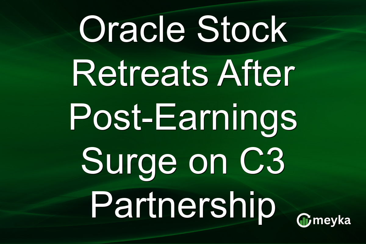 Oracle Stock Retreats After Post-Earnings Surge on C3 Partnership