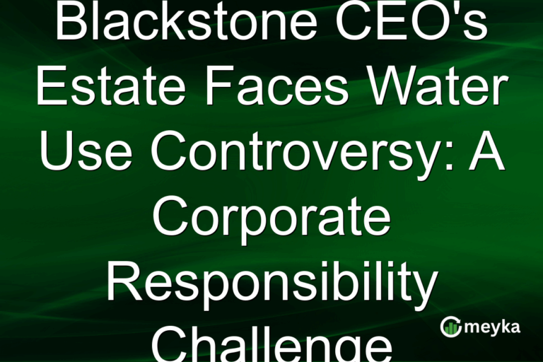 Blackstone CEO's Estate Faces Water Use Controversy: A Corporate Responsibility Challenge